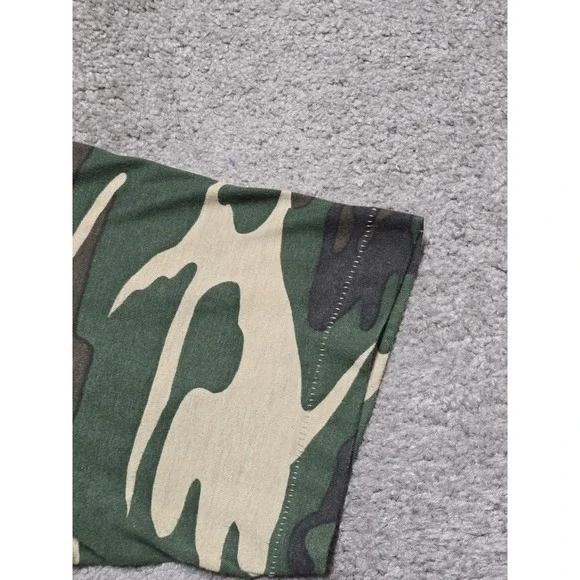 Vintage 80s Woodland Camo T-Shirt Mens Sz Small Single Stitch USA Patriot - Picture 6 of 12